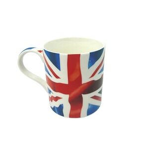 Kent Pottery Union Jack British Flag Ceramic‎ Coffee Mug Red White Blue